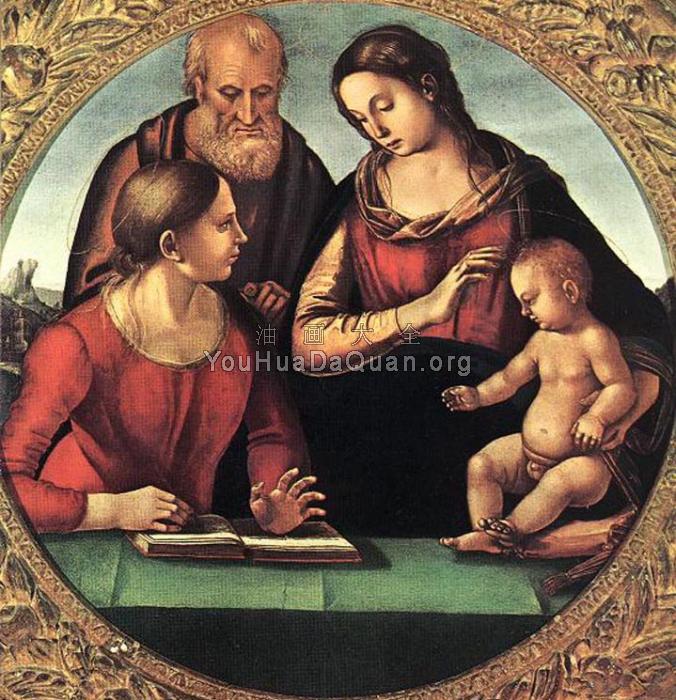 Madonna and Child with St Joseph and Another Saint - 路加·西诺雷利